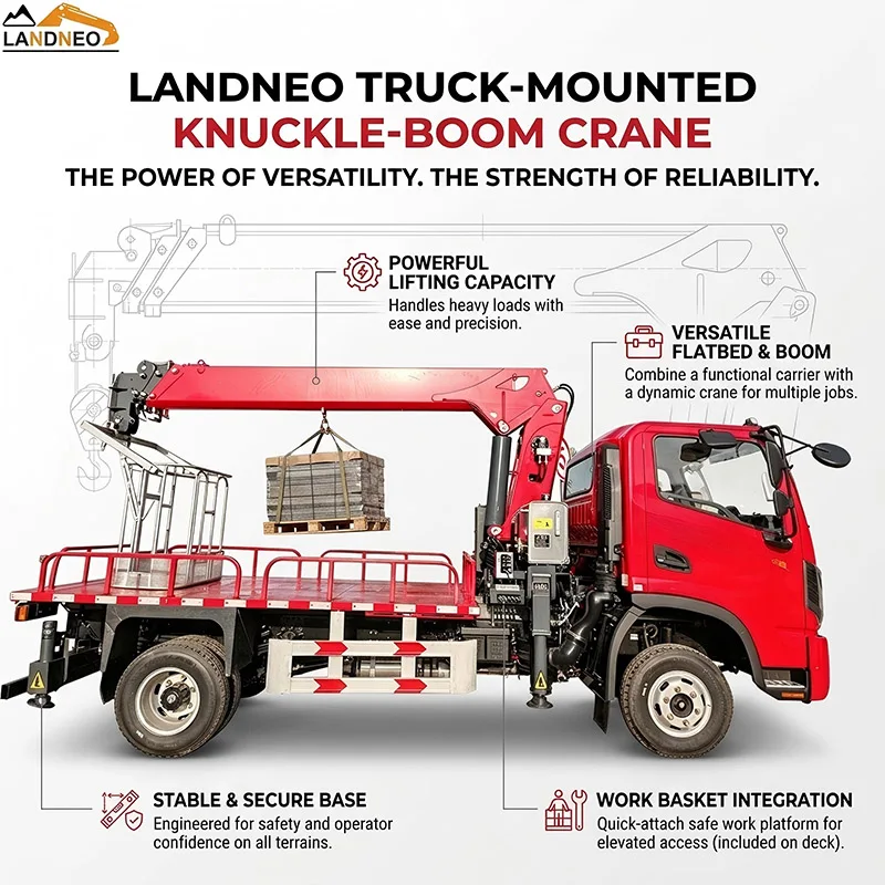 Professional 20 Meter Truck Mounted Aerial Lift Platform 360&deg; Rotating Boom Lift for Utility Services