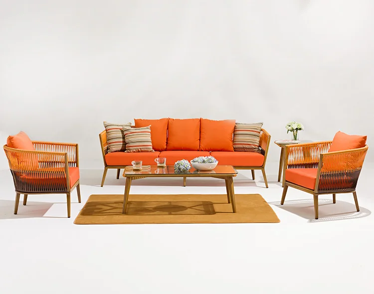 orange garden lounger