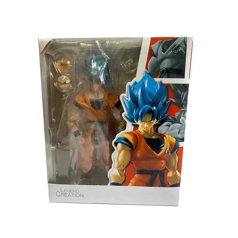 Anime Super Saiyan Blue Hair Wd Movable Goku Action Figure Pvc Collection Model Toy For Ts 8200