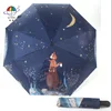 QIFENG Oil Painting New products Top-quality Distinctive creative Customized automatic umbrella 22 inch 8Z-0004