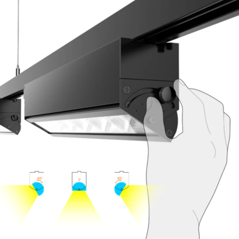 track light adjustable rail 40w 3000k 30W 40W 60W options led spot track light