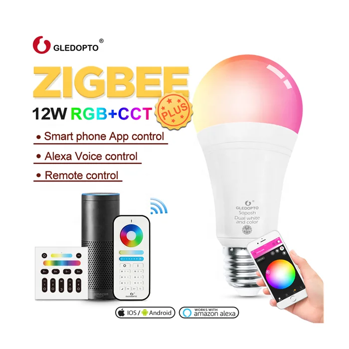 Gledopto zigbee smart LED Bulb Type and CE Certification remote control emergency led light bulb