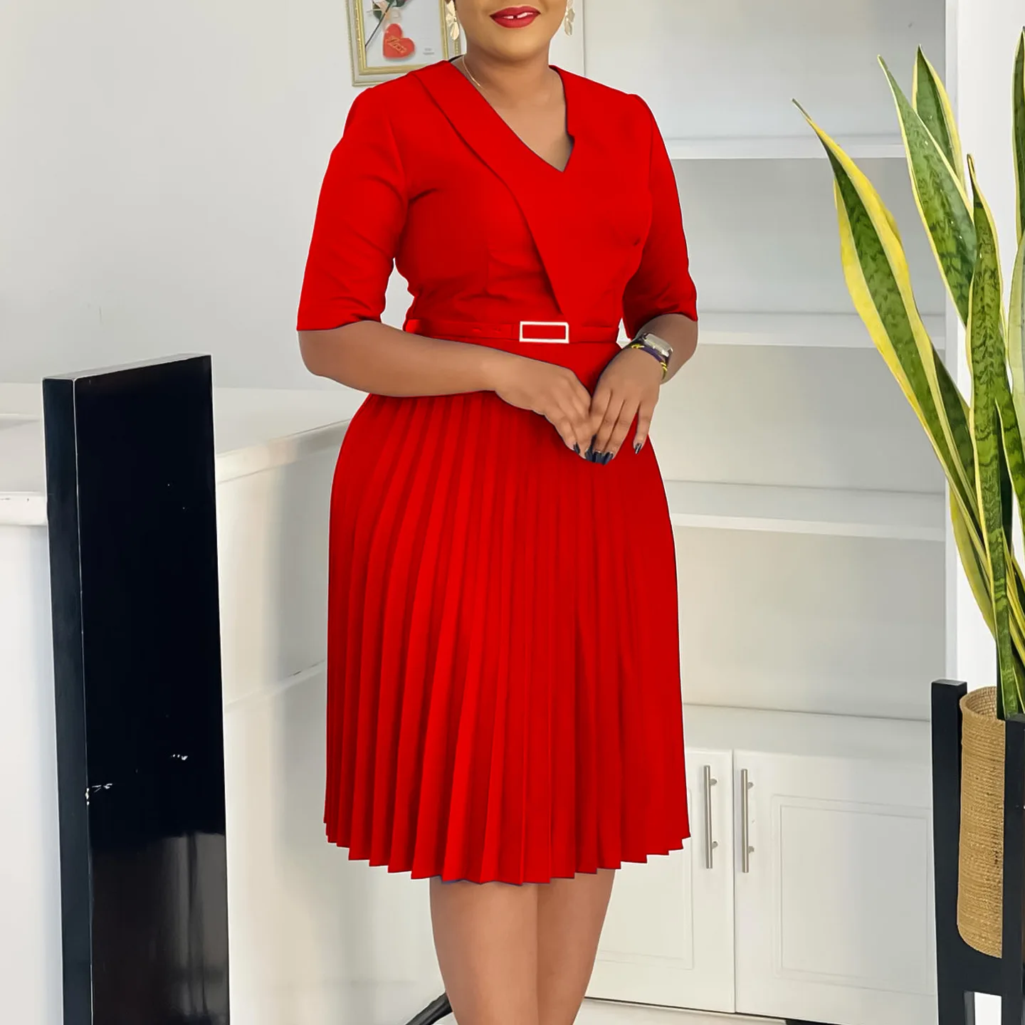dresses that suit short fat ladies 2026 Fashion Dress For African Women Elegant Women Dress Plus Size For Women Category_ModestFashion