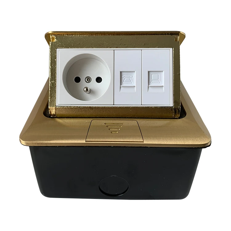 VNX 16A Electrical Power Floor Socket EU Standard Electrical Outlet With Data Socket