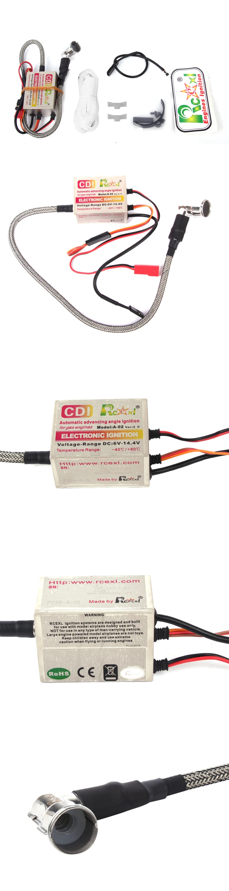 Rcexl Single Cylinder Cdi Ignition For Cm6 10mm 90 Degree (a02 614.4v