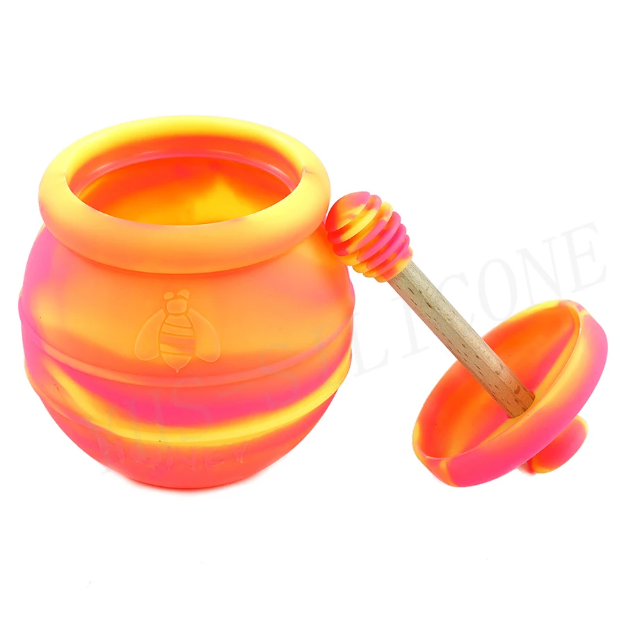 High Quality Silicone Sweet Honey Jars And Pots With Lid & Silicone