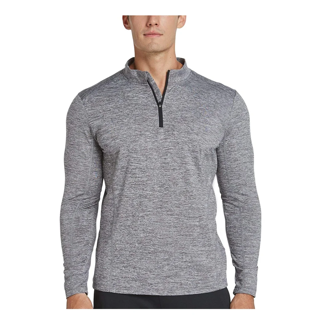 

Wholesale Men's 1/4 Zip Pullover Running Shirts Long Sleeved Tops Active Wear