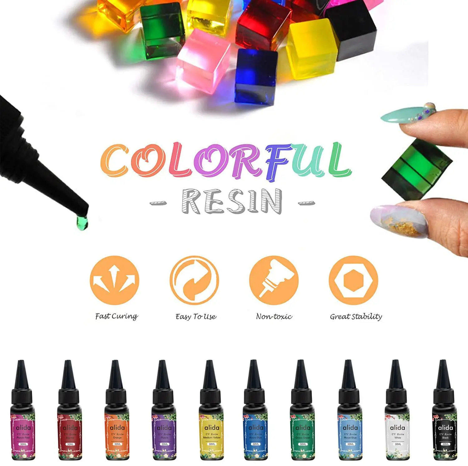 Colored Uv Epoxy Resin 30ml/30g/10oz Buy Colored Uv Resin,Epoxy Uv