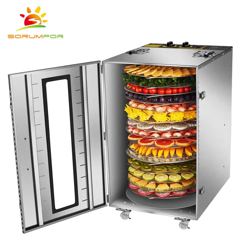 16 Trays Stainless Steel Rotary Food Dehydrator For Drying All Kind Of ...