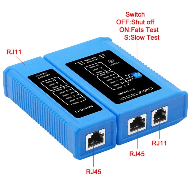 Rj45 Rj11 Cable Lan Tester Network Cable Tester Lan Cable Twisted Pair ...