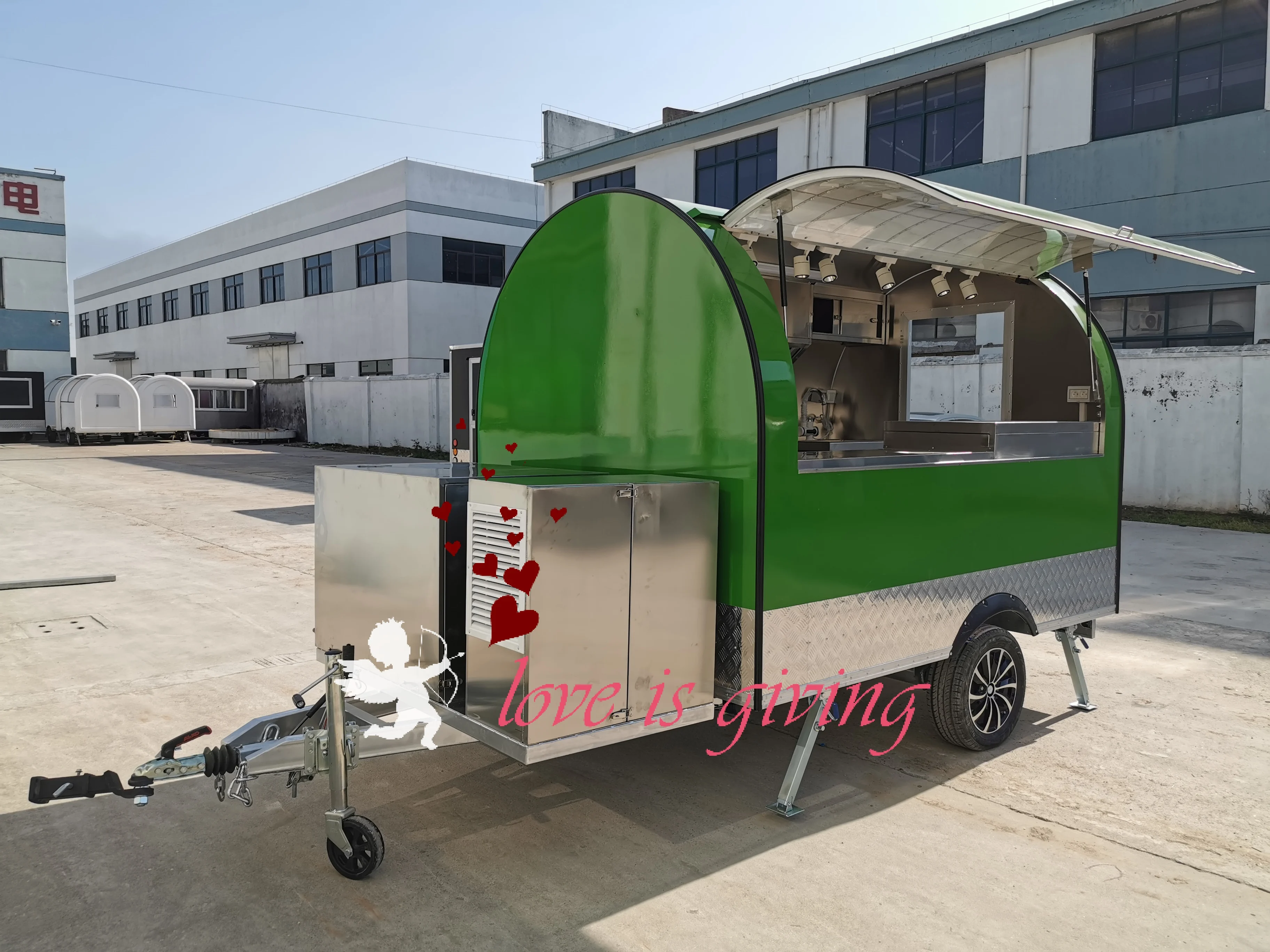 Custom Ice Cream Mobile Trailer Coffee Caravan Mobile Kitchen Store Vending Trailer Street Food Trailer manufacture