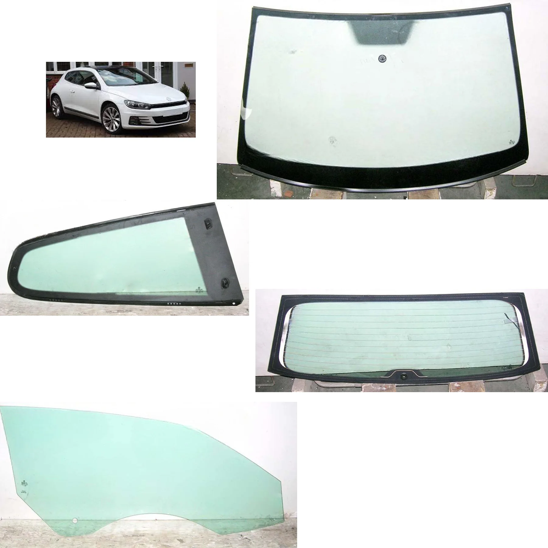 Volkswagen Scirocco Windshield Glass Sunroof Car Glass Auto Glass Car Parts Windshields Car
