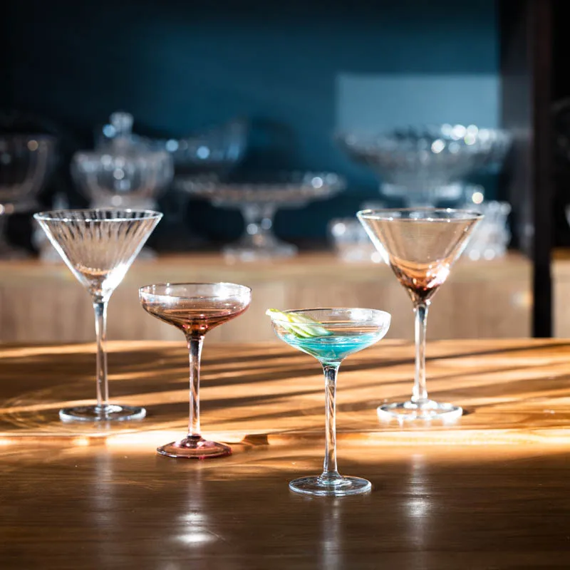 Customize Wine Tasting Martini Glass Lead Free Crystal Triangle