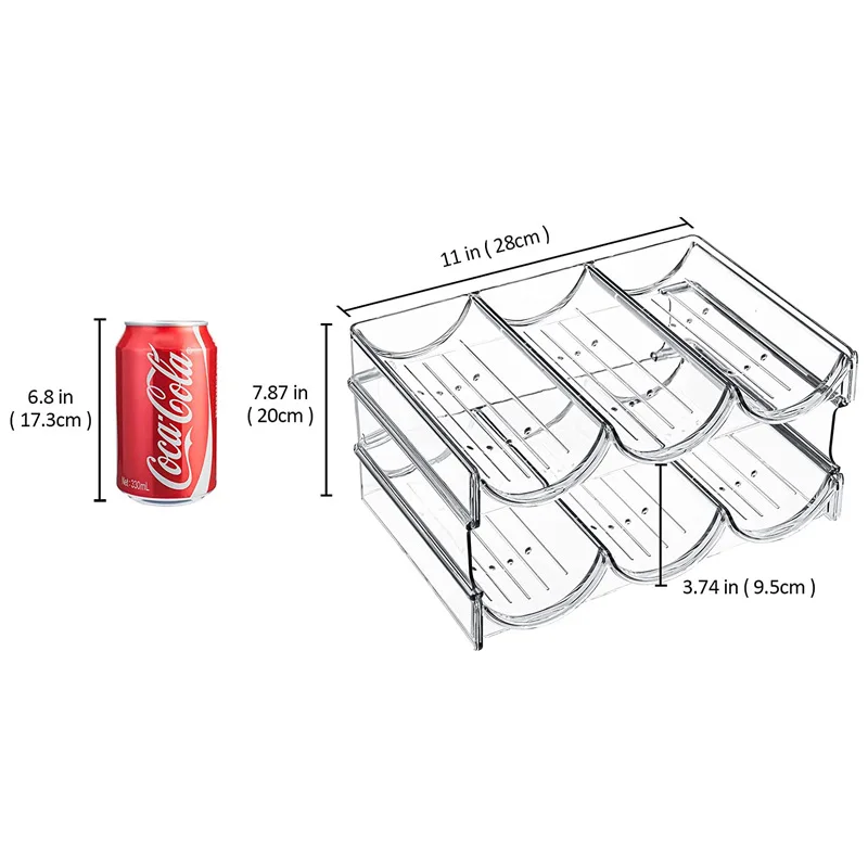 Water Bottle Organizer Stackable Plastic Water Bottle Organizer For