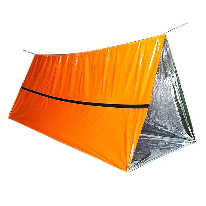 2 Person Tube Tent Emergency Survival Hiking Camping Shelter Outdoor Portable 