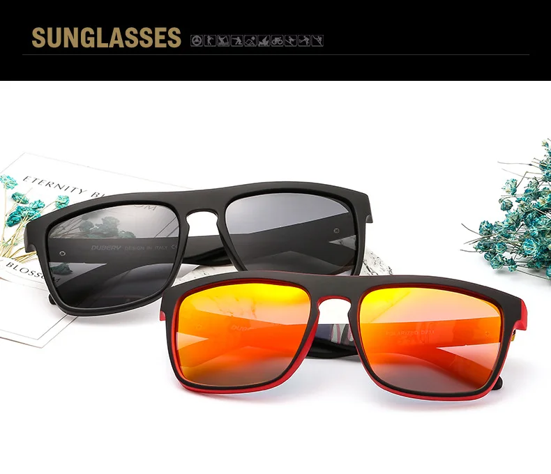 Sports Sun Glass Cheap Colorful Custom Logo Square Men Polarized Sunglasses