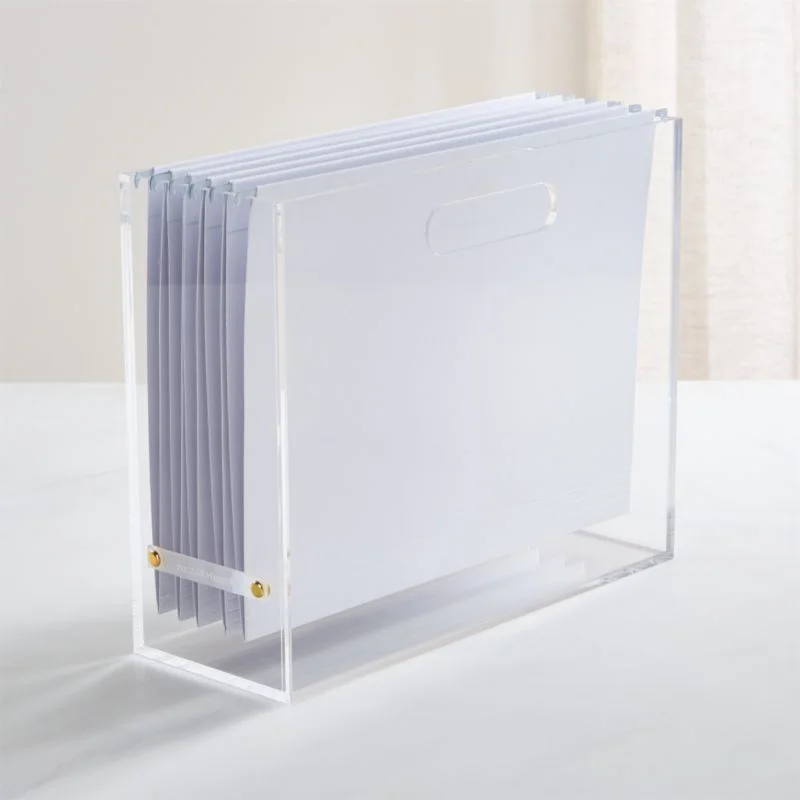 Clear Acrylic File Holder Organizer Acrylic File Box For Desktop Office Buy Acrylic File