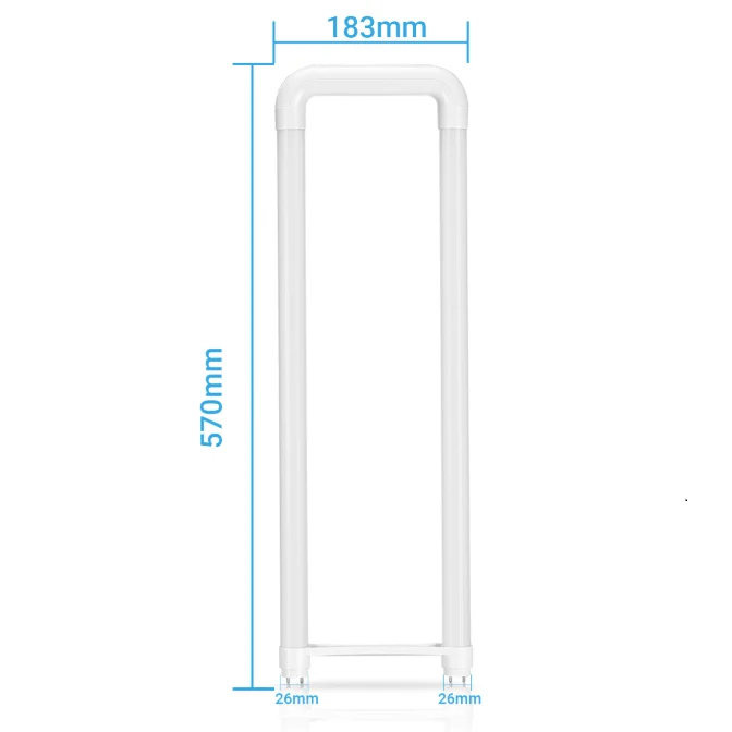 LED U Shape Light ballast bypass led tube 2 Foot U Bend Tube Light 18W 2200Lm Brightest 5000K