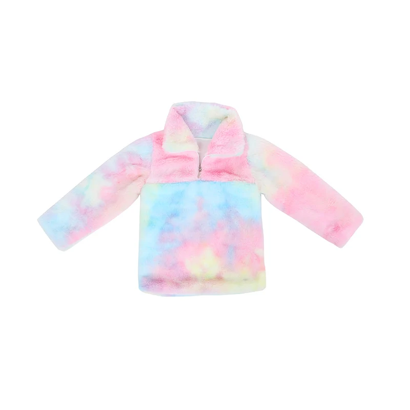 tie dye sherpa pullover wholesale