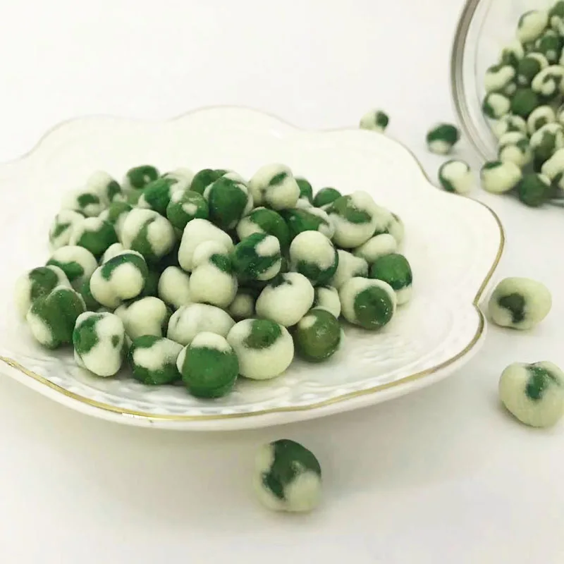 Wholesale Healthy Snacks Green Peas Coated With Wasabi White Wasabi