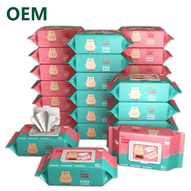 Bejirog Baby purified Wipes OEM Disposable Wet Towel For Cleaning80pcs