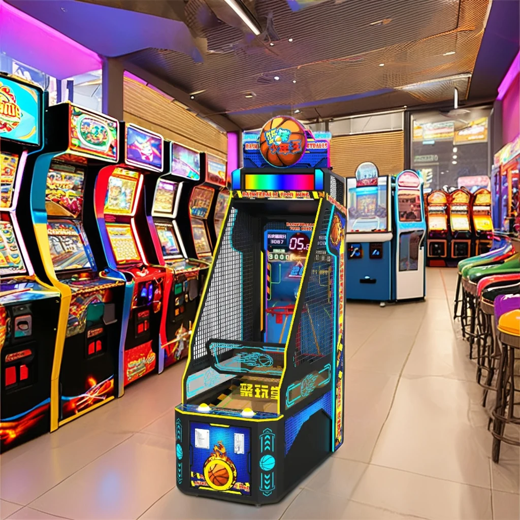 Factory Wholesale Coin-Operated Basketball and Boxing Arcade Game Machines Two Sets Per Group for Kids' Entertainment supplier