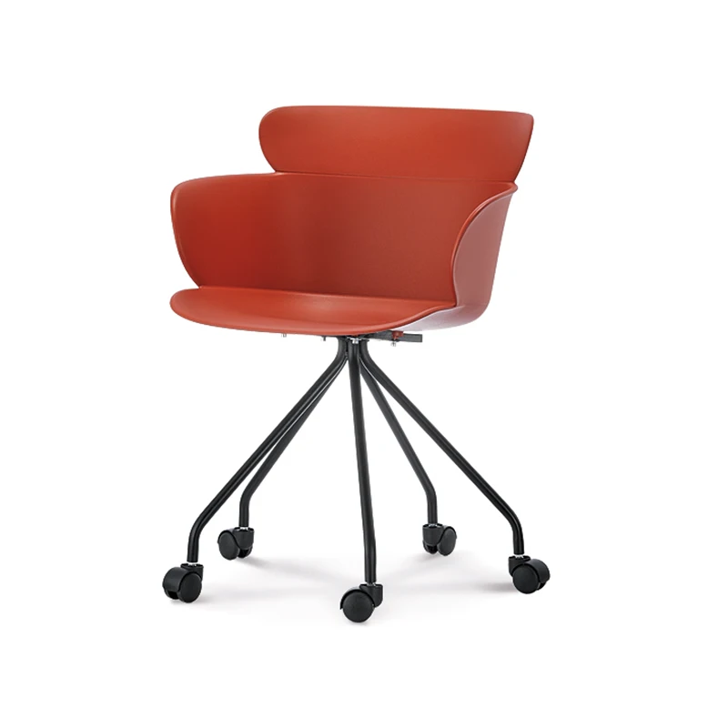 Free Sample  Wholesale Simple Style French Red Modern Plastic Office Chair/Chair Office Plastic
