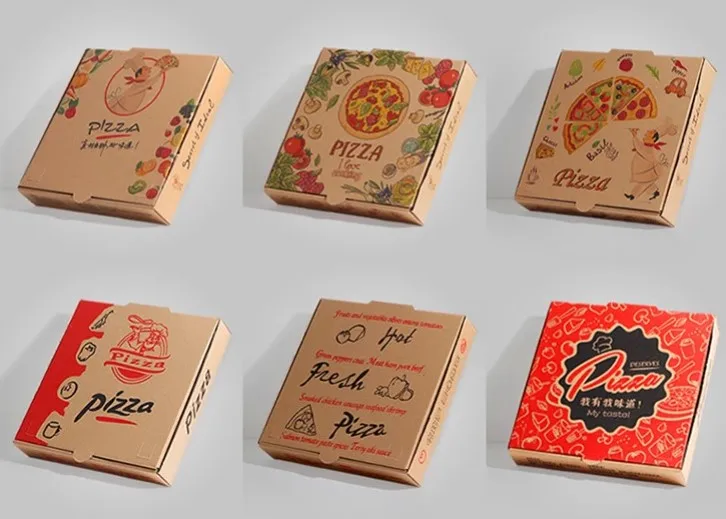 Custom Design Take Out Pizza Packing Box With Custom Printing Logo For