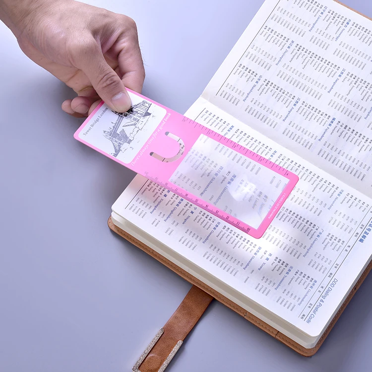 Custom Design Pvc Magnifier Business Card Magnifying Glass Business