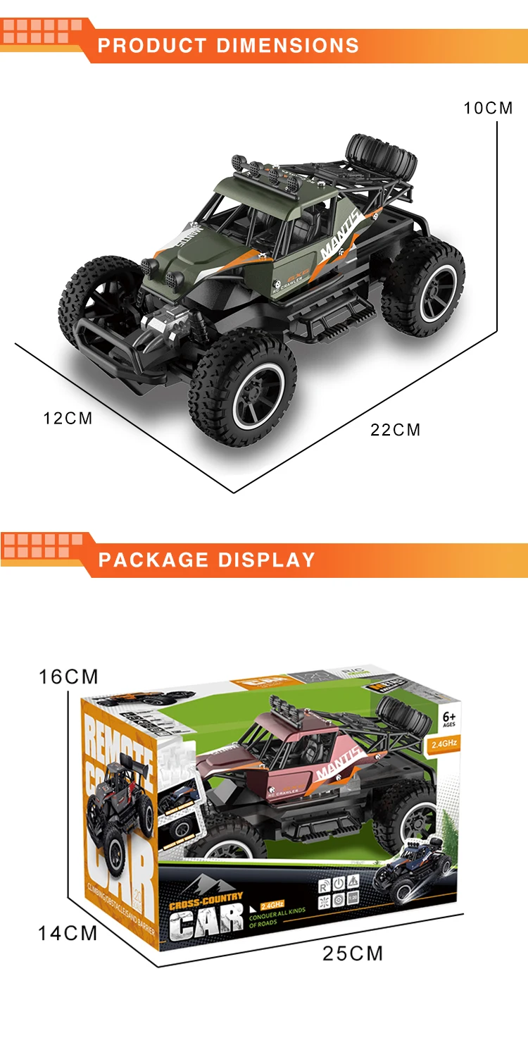 2.4GHz 4WD 1:20 High Speed Remote Control Car Toys Apply All Kinds Of Roads Alloy High Speed RC Car