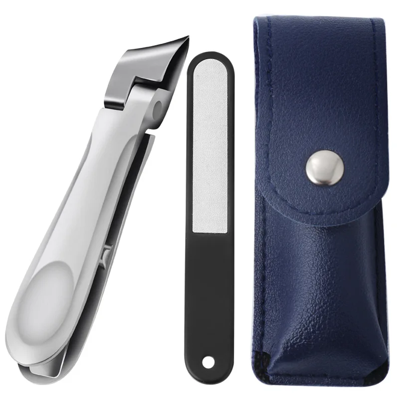 product customized stainless steel nail cutter pedicure tools nail clipper set with catcher-1