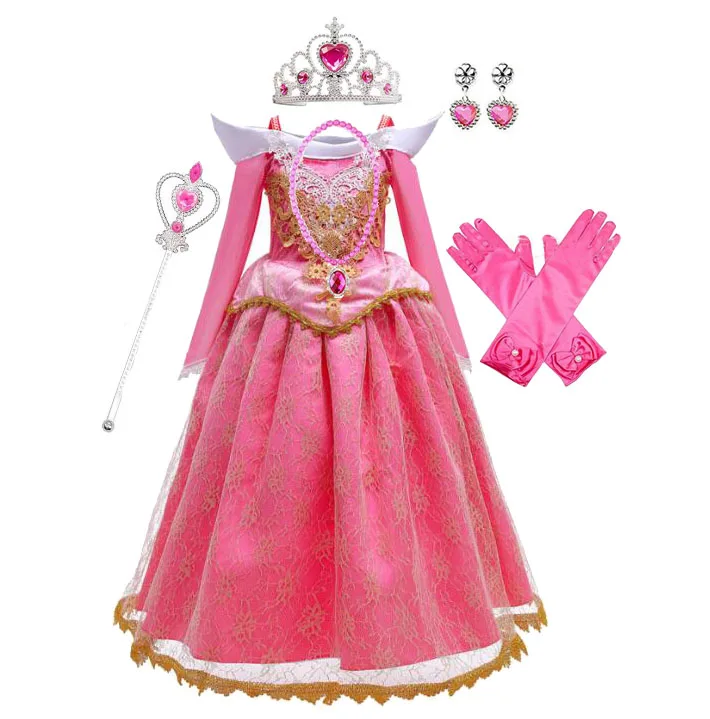 Ecowalson Aurora Costume Halloween - Princess Dress For Kids