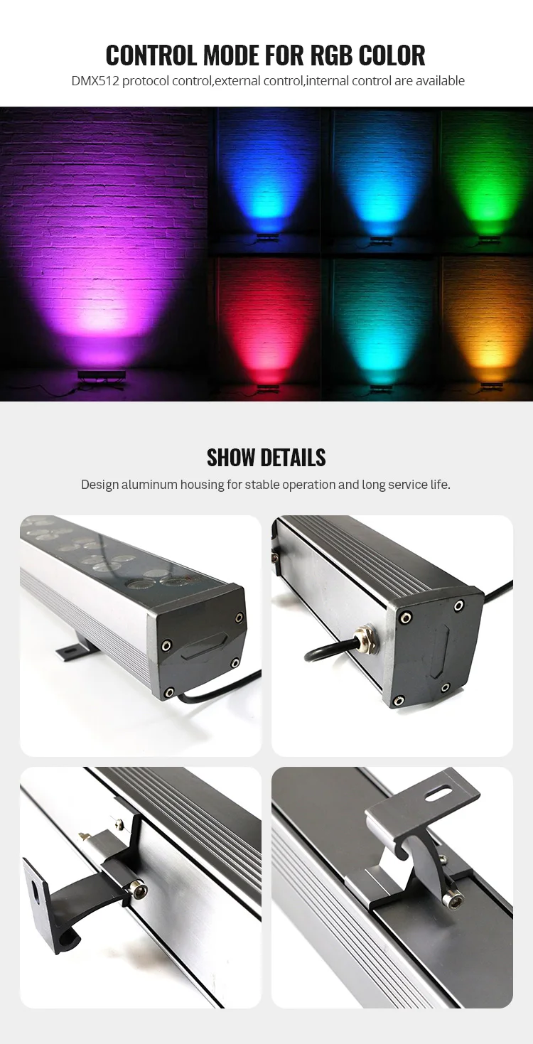iluminacion de fachadas al aire libre barra led dmx luces led uplights ip65 rgb luz led para lavadora de pared buy arandela de pared led arandela de