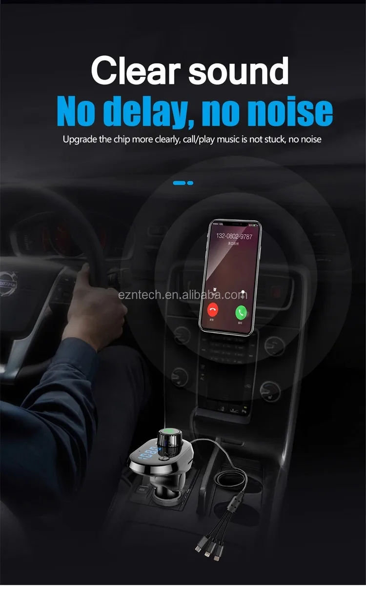 Q15 Incar Charger Fm Transmitter Car Kit Wireless Mp3 Player With Fm