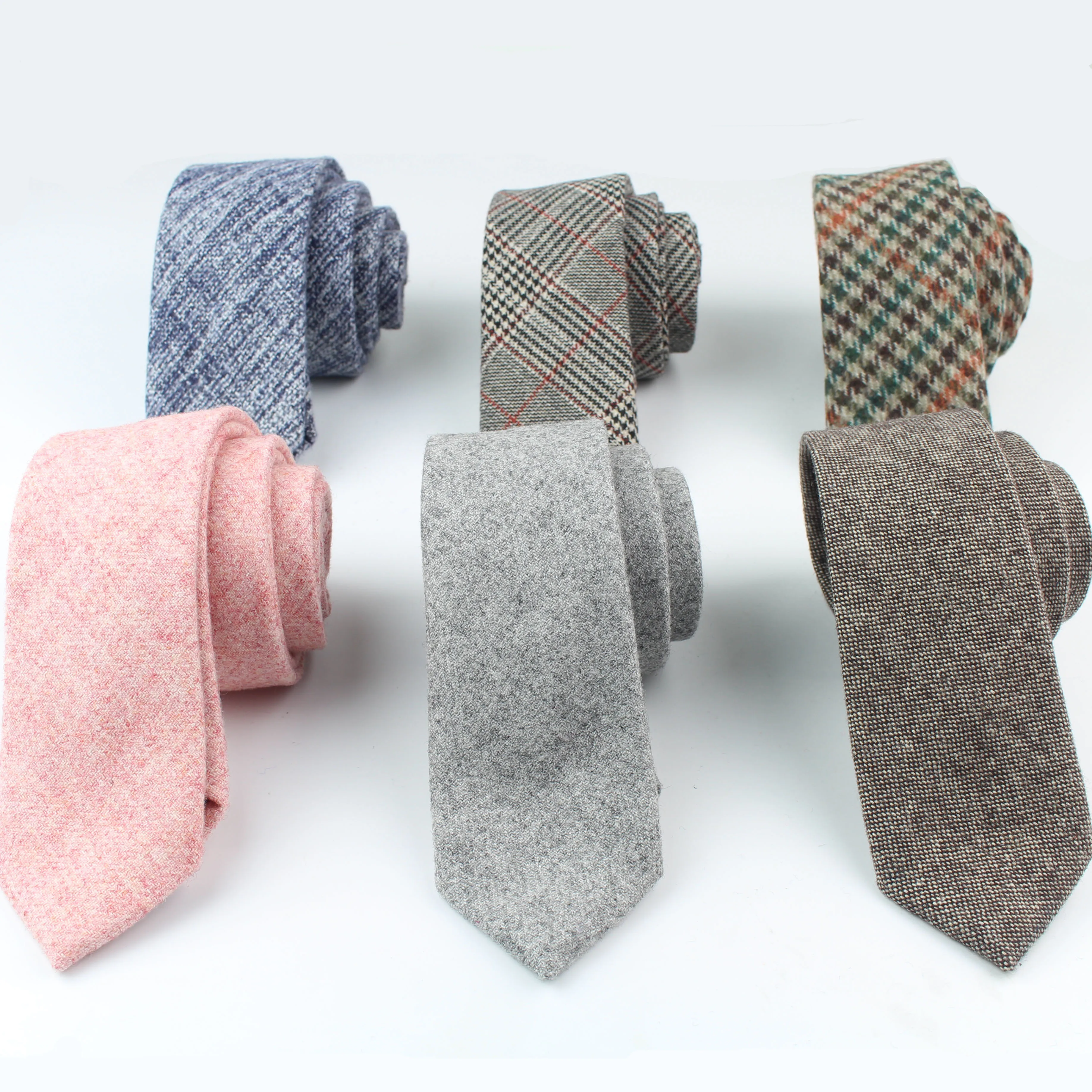 

Fashion Wool Ties For Men,2 Pieces, 20 colors