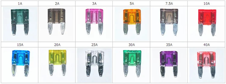 Комплект предохранителей 10 шт. (1х5А, 1х7,5А, 2х10А, 2х15А, 2х20А, 1х25А, 1х30А