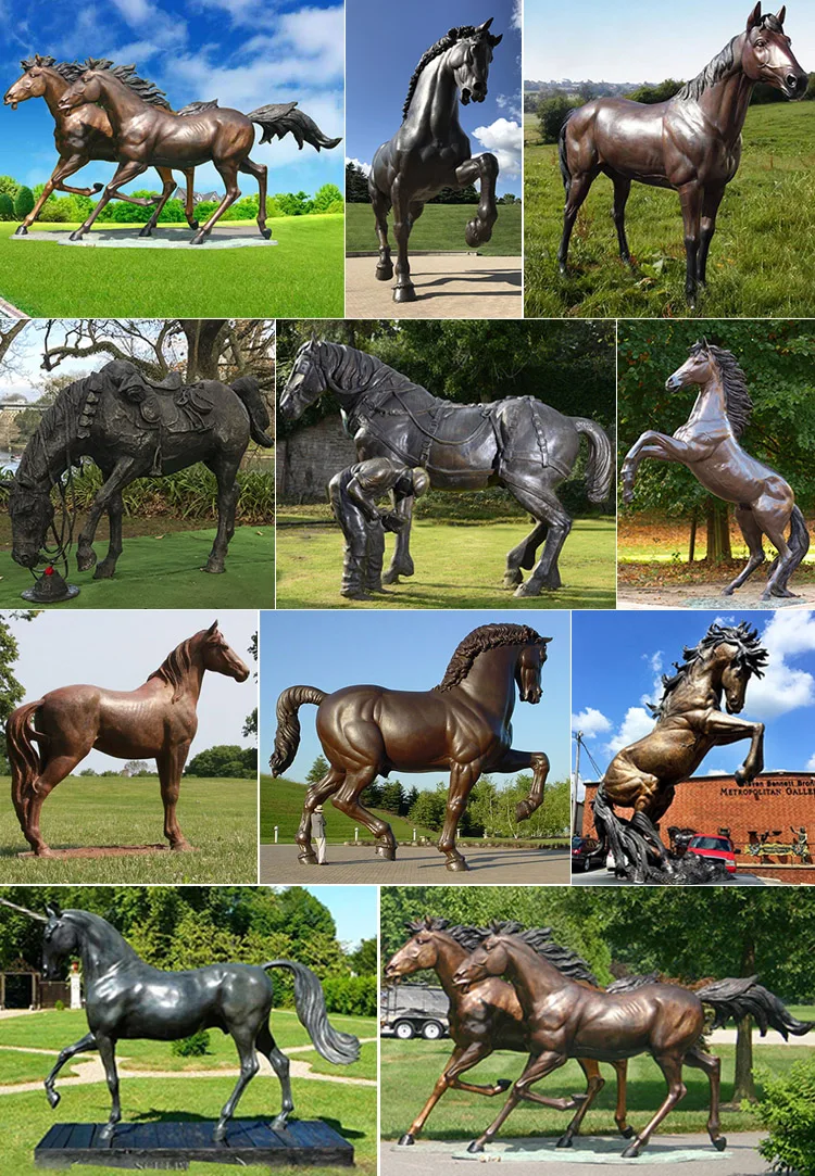 Garden Decorative Real Size Metal Animal Statue Life Size Copper Bronze