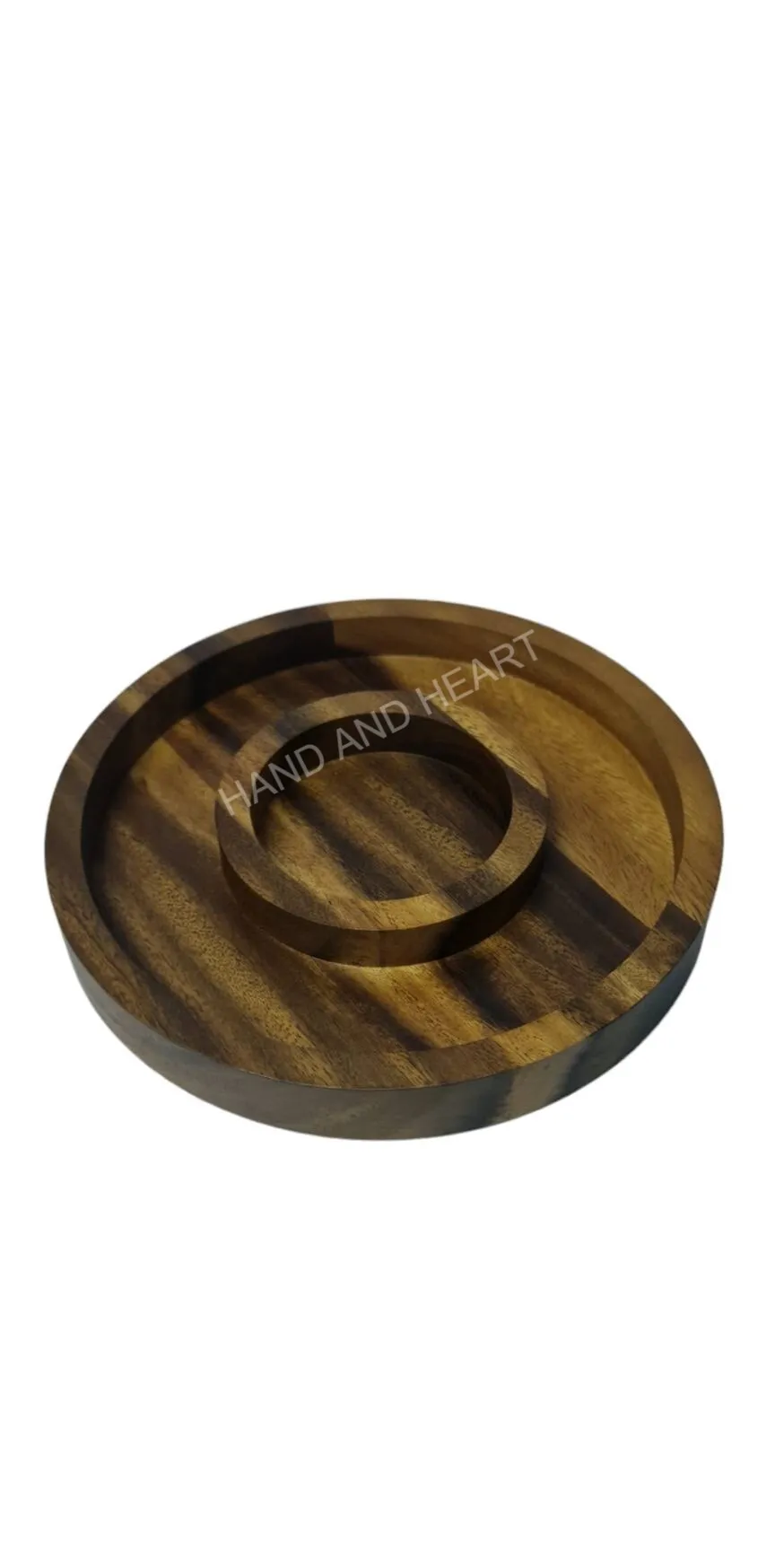 Wooden Houseware Ac Chip&dip Serving Platter Natural Lacquered Material