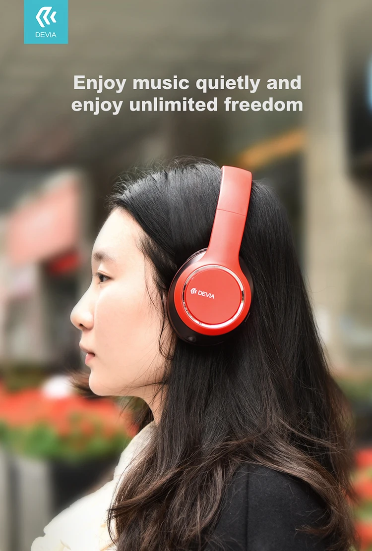 Devia foldable wireless studio headset headphones handsfree wireless headphone - ANKUX.COM
