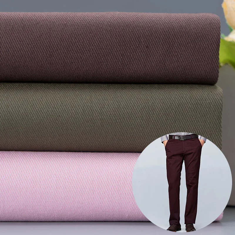 100 Cotton Fabric For Trousers Woven Twill Fabric For Overall Mens Pant  Coat Fabric