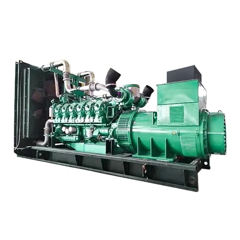 4000 kVA diesel generator in sound-attenuated enclosure with control panel visible