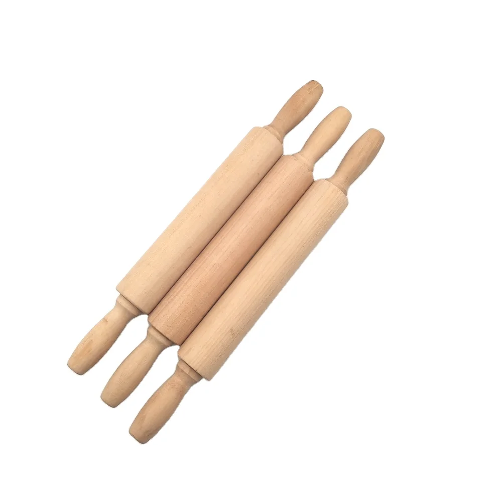 children toy mini lotus wood dough rolling pin for kids