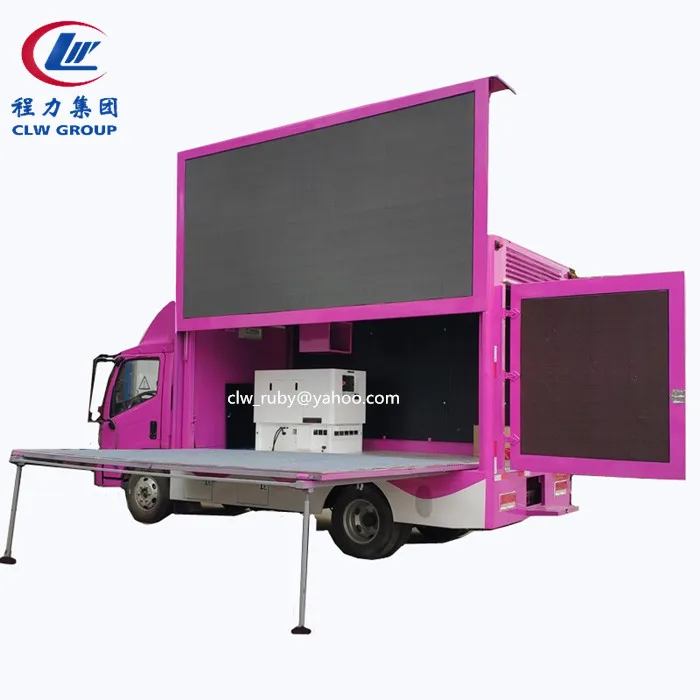 Foton LED Display Outdoor Mobile Car LED Screen Truck LED Mobile Advertisement Truck for sale