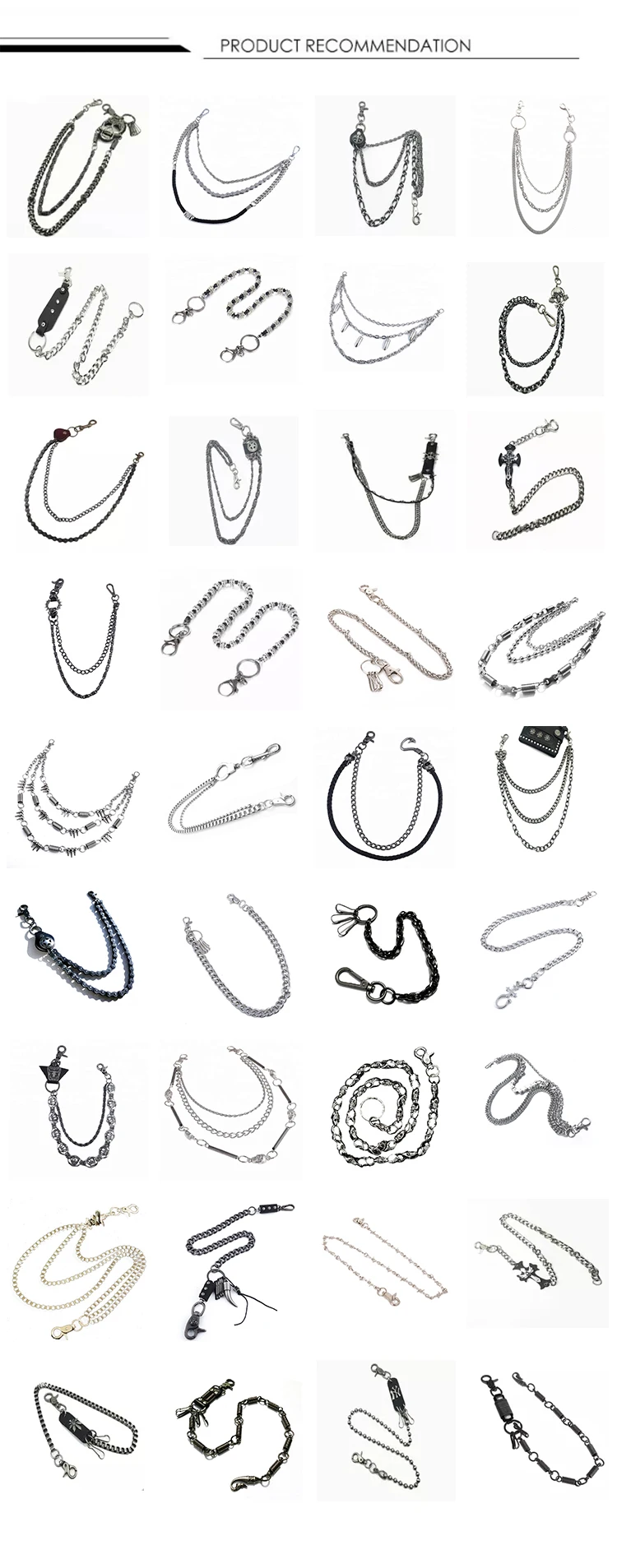 Fashionable Pants Chain For Man Keychain Wallet Chains Metal Hinge Belt