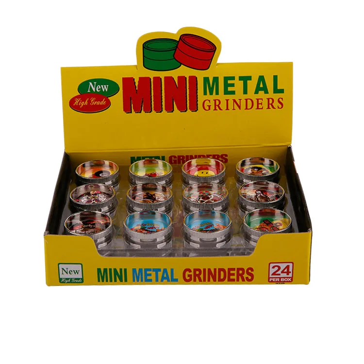 Futeng Custom Metal Small Herb Spice Grinder 2 Layers Zinc Alloy