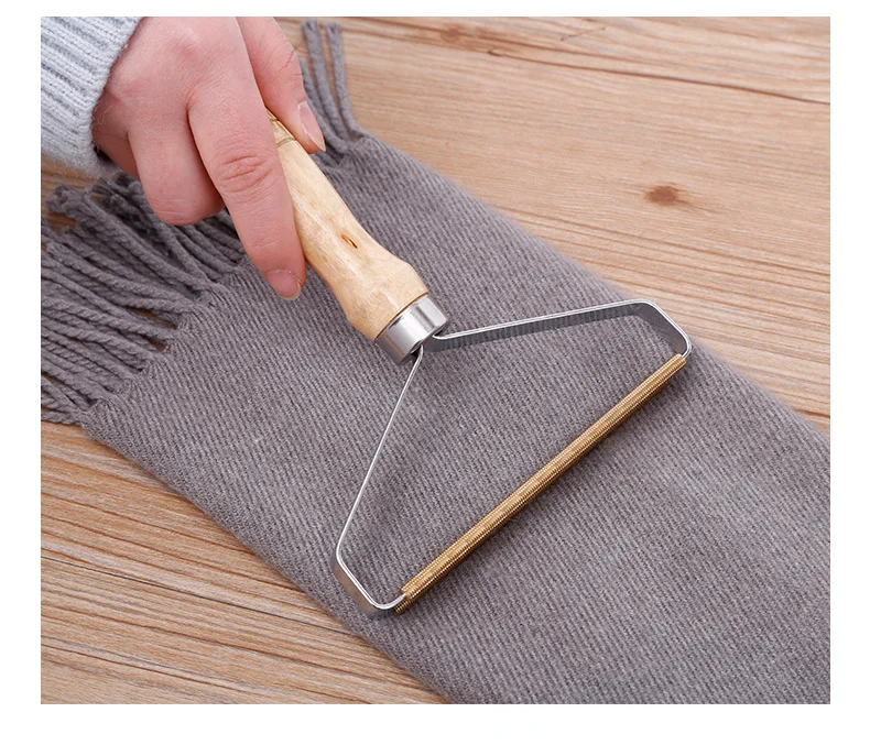 Wooden Cashmere Sweater Fabric Clothes Lint Remover Trimmer Shaver