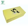 Cheap customized printing logo yellow magnetic flap wig packaging hair bundles boxes