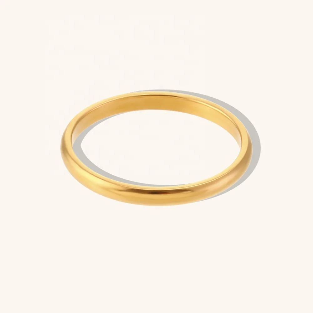 Ring And Ran Ding Ran 18K Gold Plated Stainless Steel Rings - Durable & Stylish
