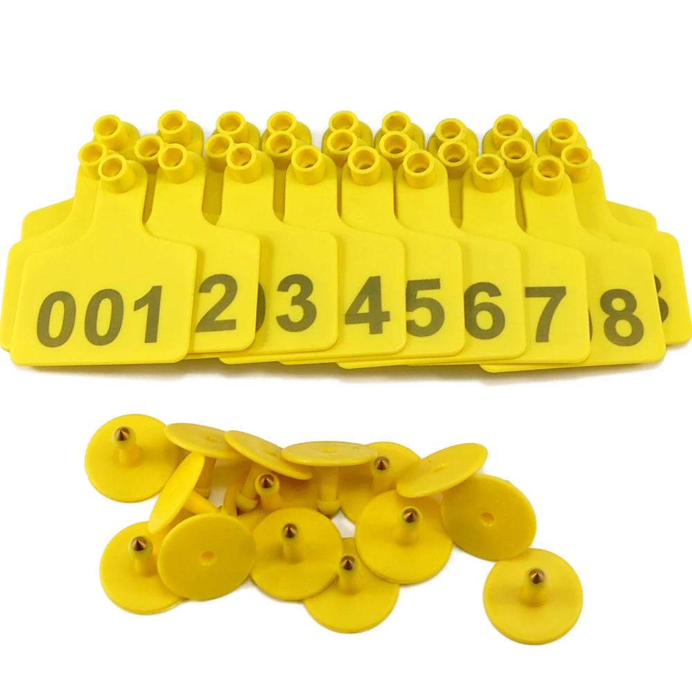 Plastic Cattle Ear Tag Numbered Farm Livestock Ear Tags Identification ...