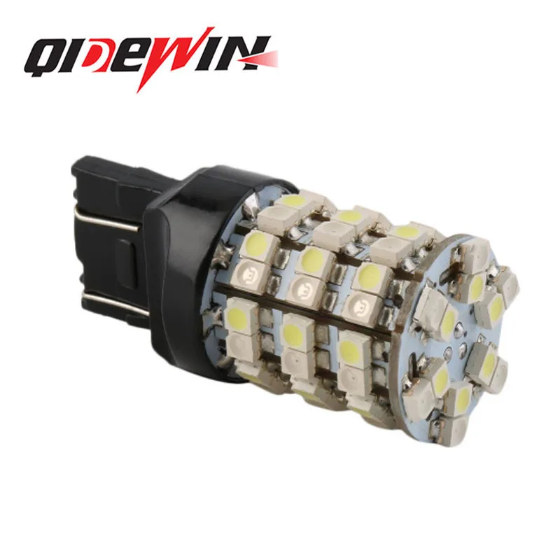 QIDEWIN T20 1210 60SMD dual color yellow white led brake tail light bulb for car 12v dc